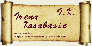 Irena Kasabašić vizit kartica